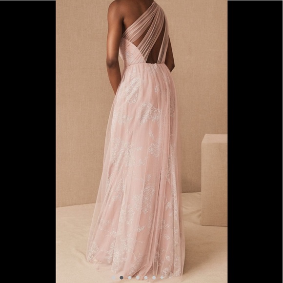 NWT Hayley Paige x BHLDN one shoulder tulle gown - Picture 5 of 11